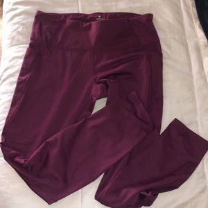 Large Apana Burgundy / Maroon Leggings